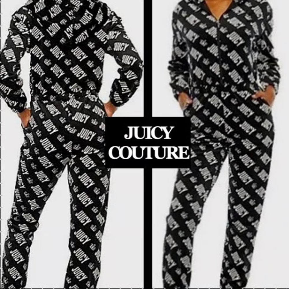 Juicy Couture Black Logo Jumpsuit